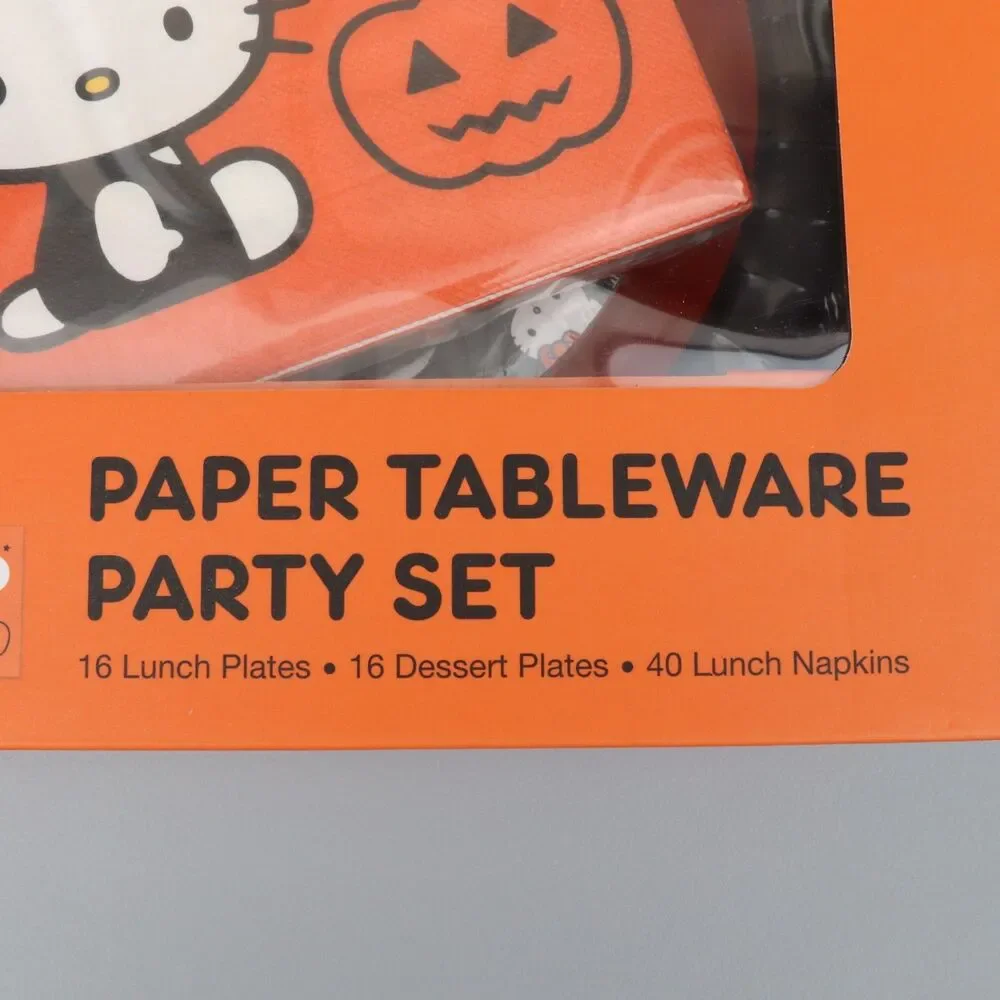 Hello Kitty Halloween Paper Tableware Party Set Pumpkins
